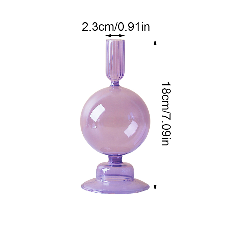 Portavelas de vidrio para sala de estar, candelabro romántico para el hogar, decoración de boda, cumpleaños, cena, de Navidad, Acc