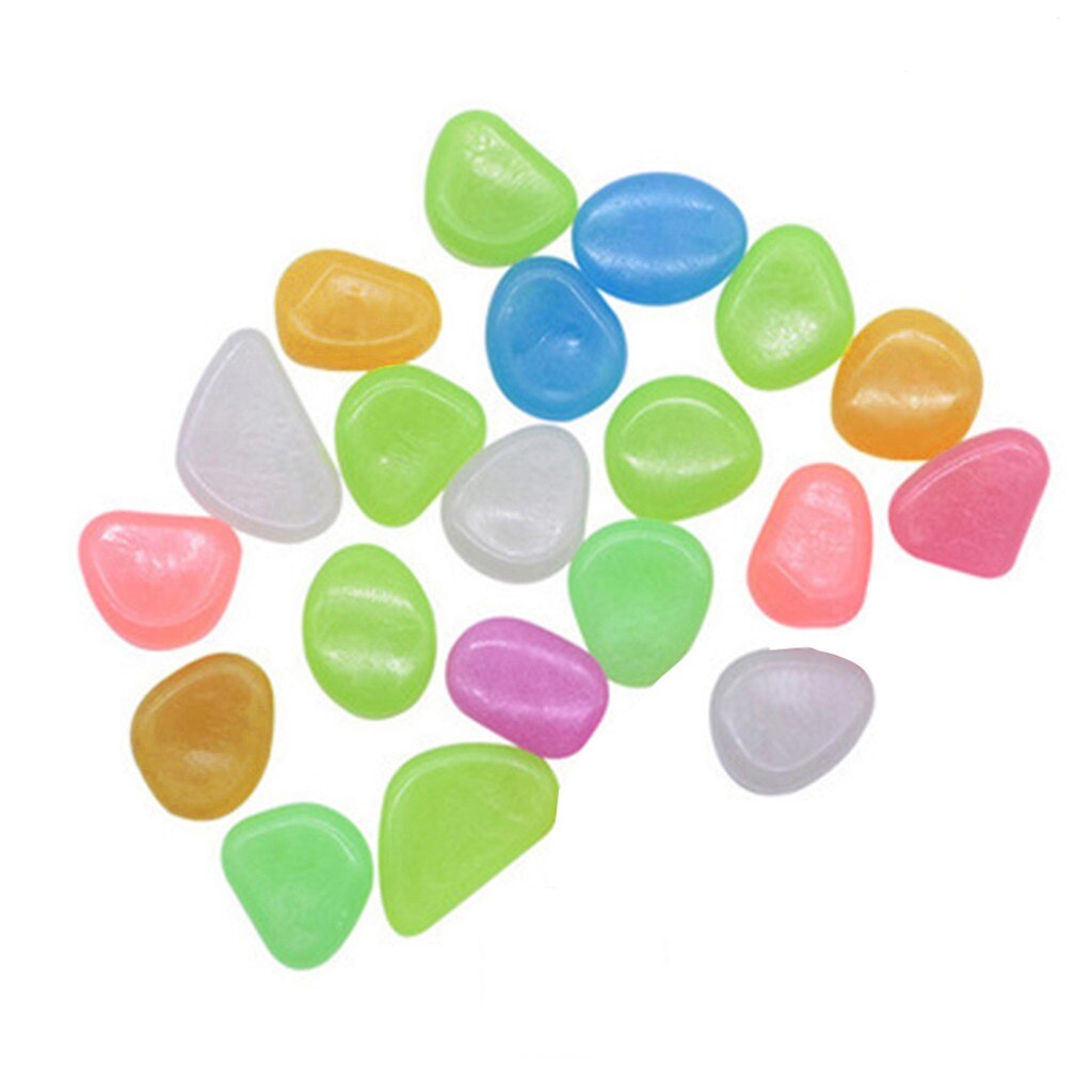 Pierres lumineuses qui brillent dans le noir, 100 pièces, rochers pour Aquariums de jardin, décoration pour passerelle: Multicolor 