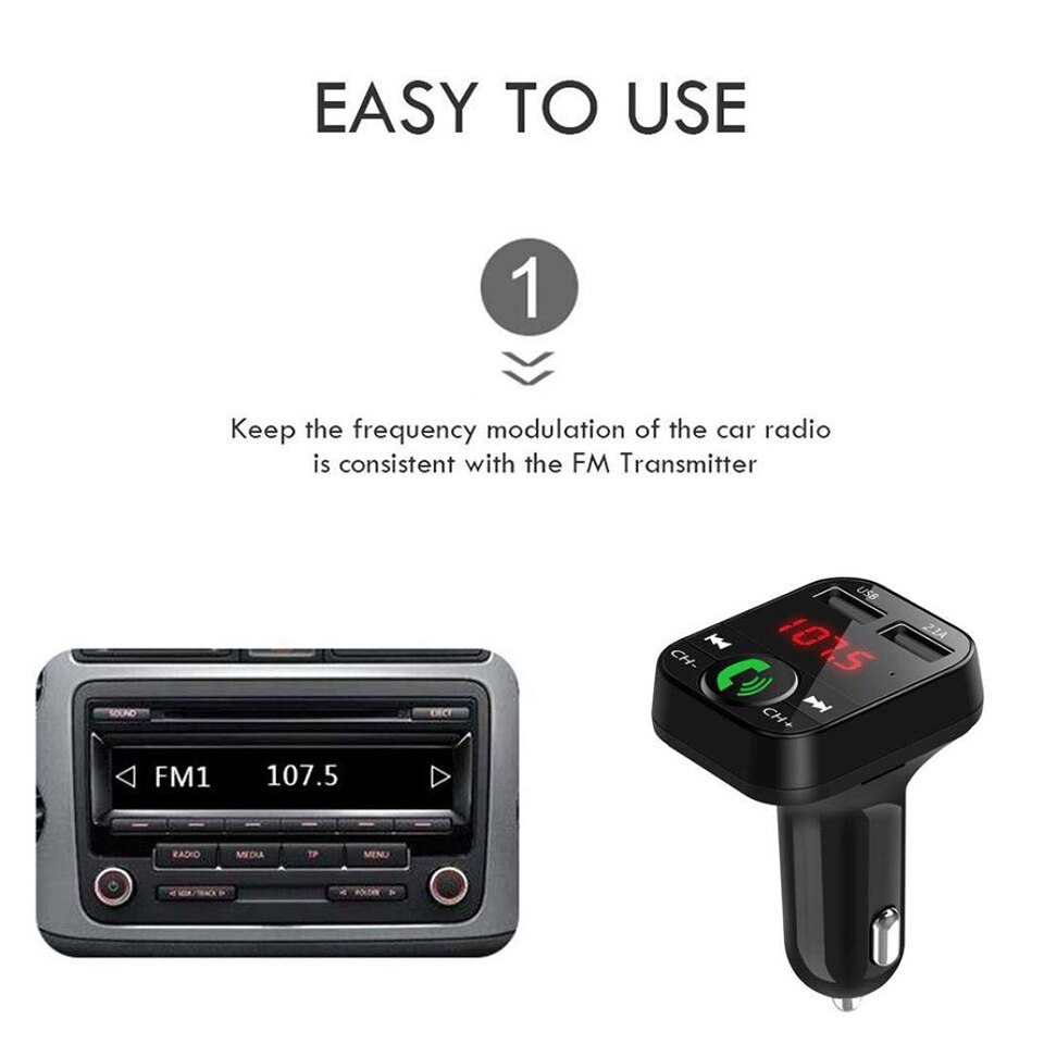 Tendway Auto Telefoon Oplader Draadloze Bluetooth Car Kit LED Display Mobiele Multi Usb Charger Fm-zender MP3 Speler Autolader