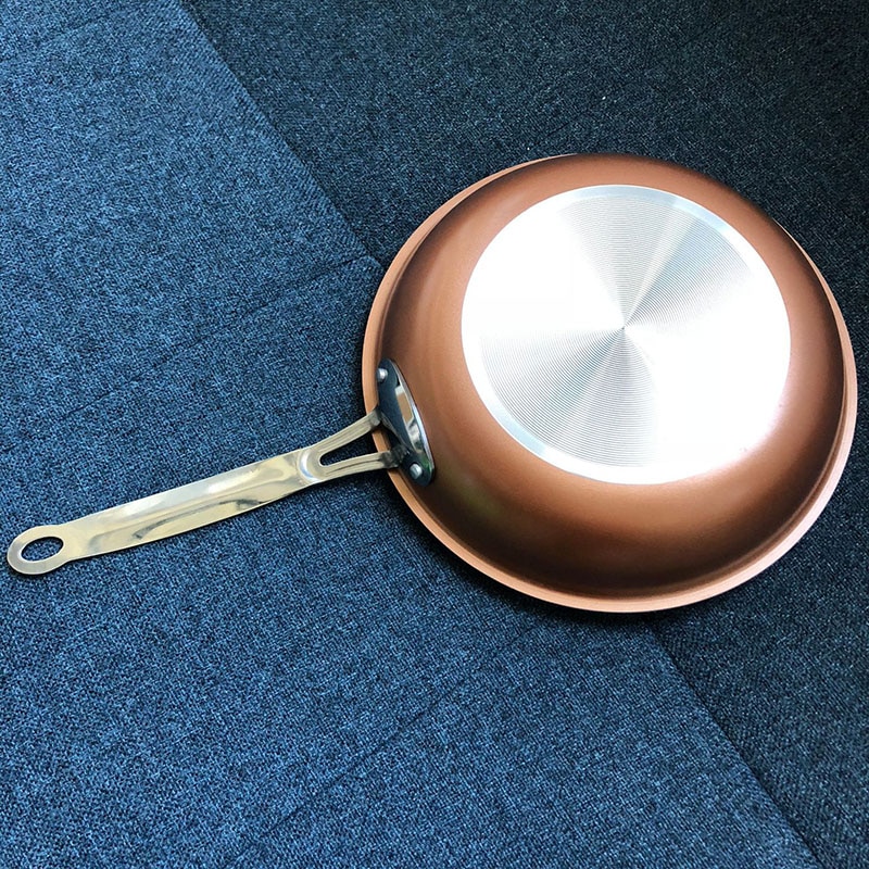 Non-stick Copper Frying Pan With Ceramic Coating And Induction Cooking Oven And Dishwasher Safe Frying Pan