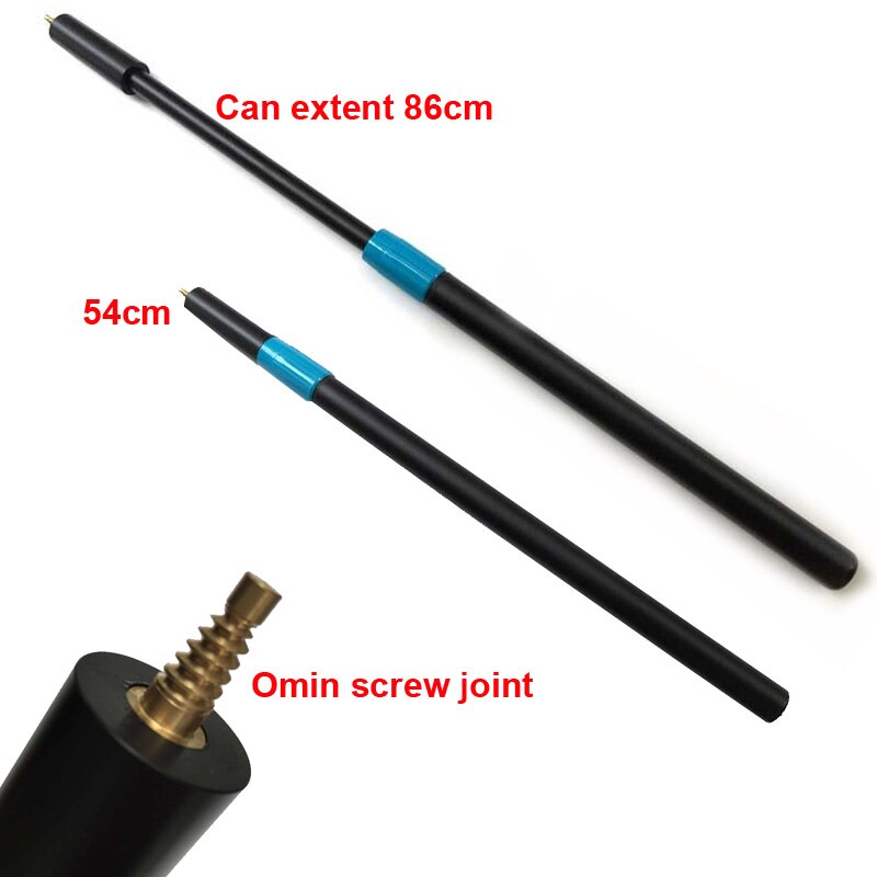 Xmlivet zwarte omin schroefverbinding snookerkeu verlengstuk  in 54cm/22 inch verlengstuk  to 86cm/34 inch voor snookerkeuen china