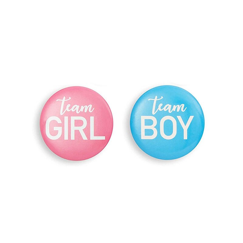 Könsavslöjande knappnål -24 delar pin up badge tillbehör för tjejer eller lagpojkar, baby shower tillbehör, festfavoriter