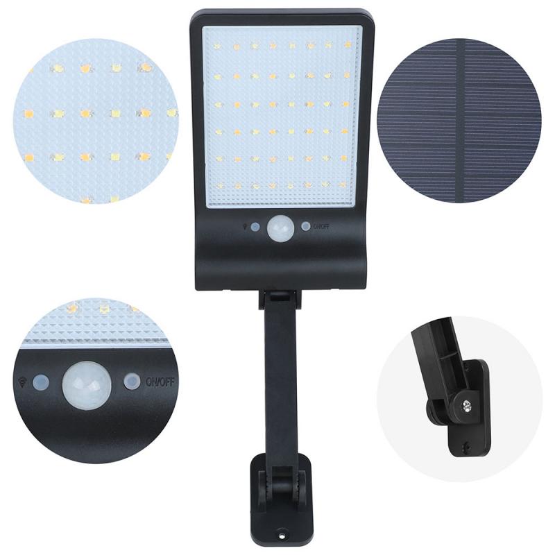 LED Solar Light Outdoor Solar Spotlight Remote Control Solar Lamps Motion Sensing Wall Lamp Outdoor Lighting For Garden Decor