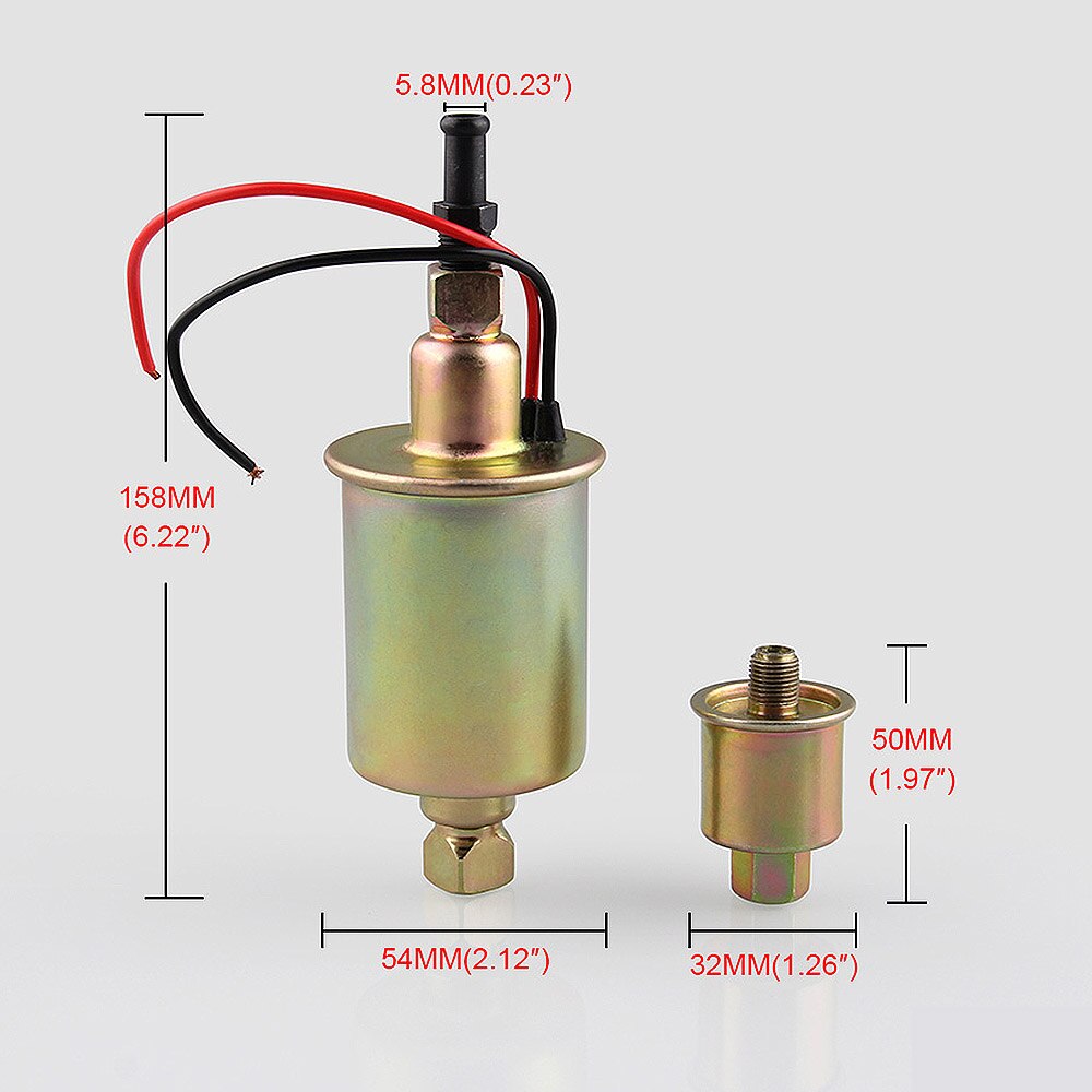 E8012S 12V Universele Lage Druk Elektrische Brandstofpomp 5-9 Psi Elektrische Lage Druk Bout Bevestiging Draad Diesel benzine HEP-02A Voor Ca