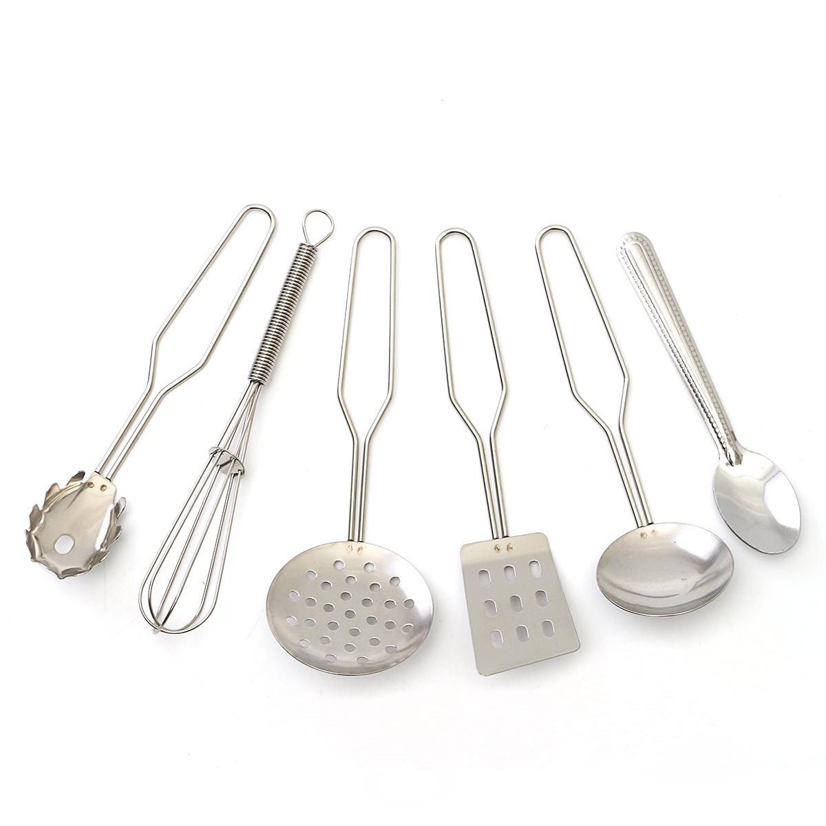 16 Stks/set Rvs Speelhuis Mini Keuken Model Kookgerei Speelgoed Kid Kerstcadeau Kinderen Onderwijs Speelgoed