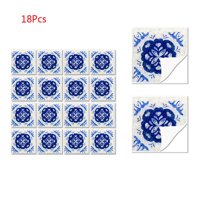 Tile Paster 18PCS Vintage Simulation Tile Paster Self-Adhesive... – Vicedeal