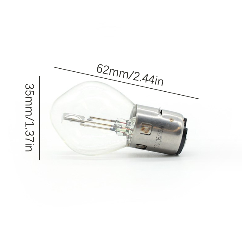 1/2 pièces BA20D ampoule LED haute luminosité 12V 35/35W halogène phare unique ampoule ambre pour moto ATV cyclomoteur Scooter: Glace Bleu