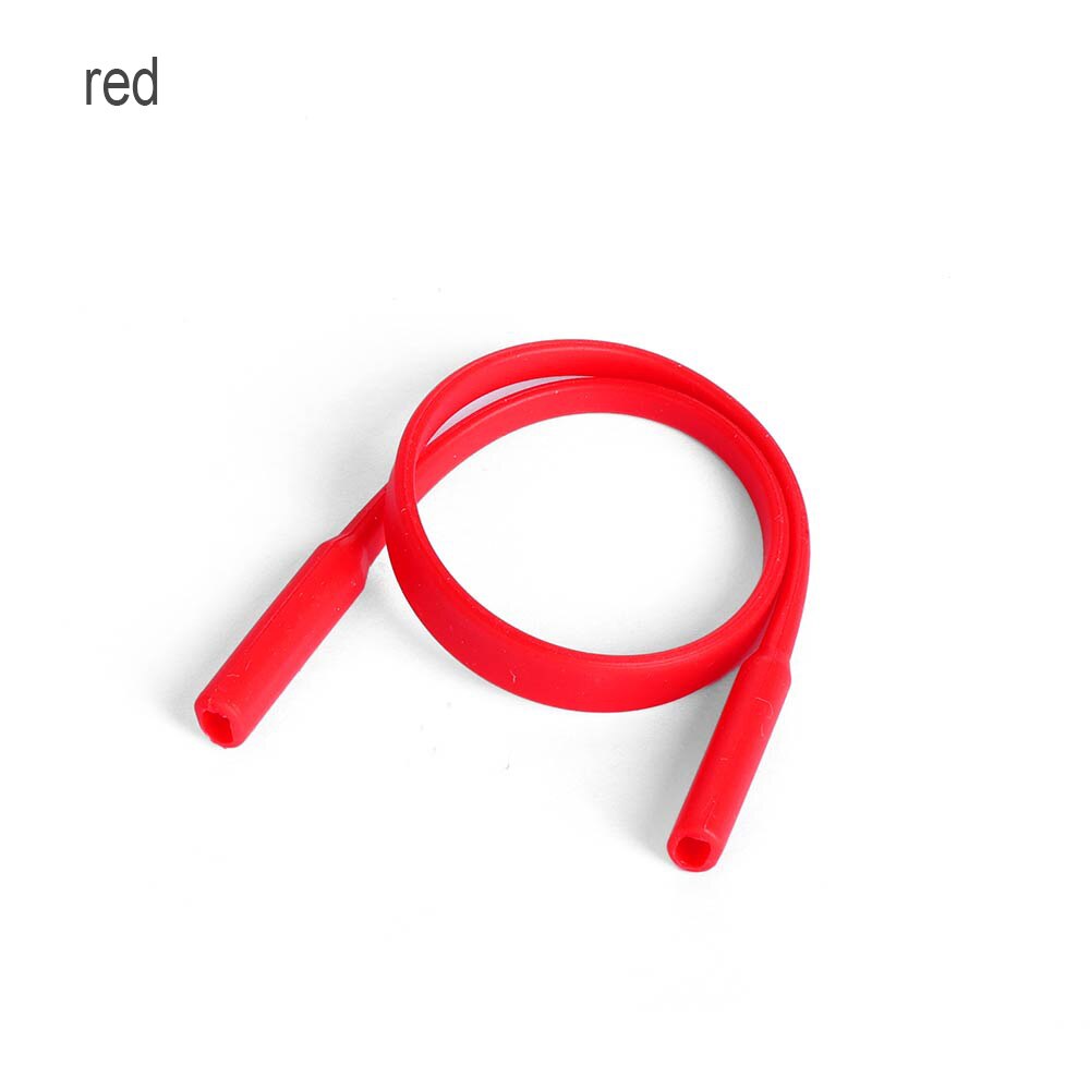 1PC Adjustable Silicone Eyeglasses Straps Sunglasses String Ropes Glasses Chain Sports Band Holder Elastic Anti Slip Cords: C-Red