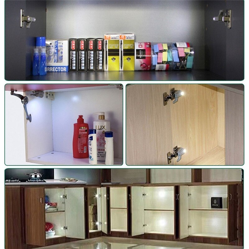 2/5/10 stuks led kastverlichting met aanraaksensor, kast binnenscharnierlamp, kledingkast, nachtlampje, thuiskeuken