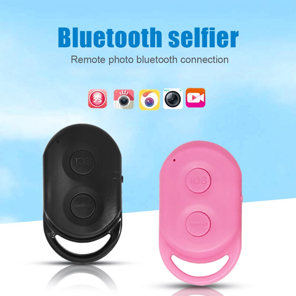 Usb Oplaadbare Bluetooth-Compatibele Mini Afstandsbediening Draadloze Dual-Knop Zelfontspanner Sluiter Voor Smartphone Android Ios