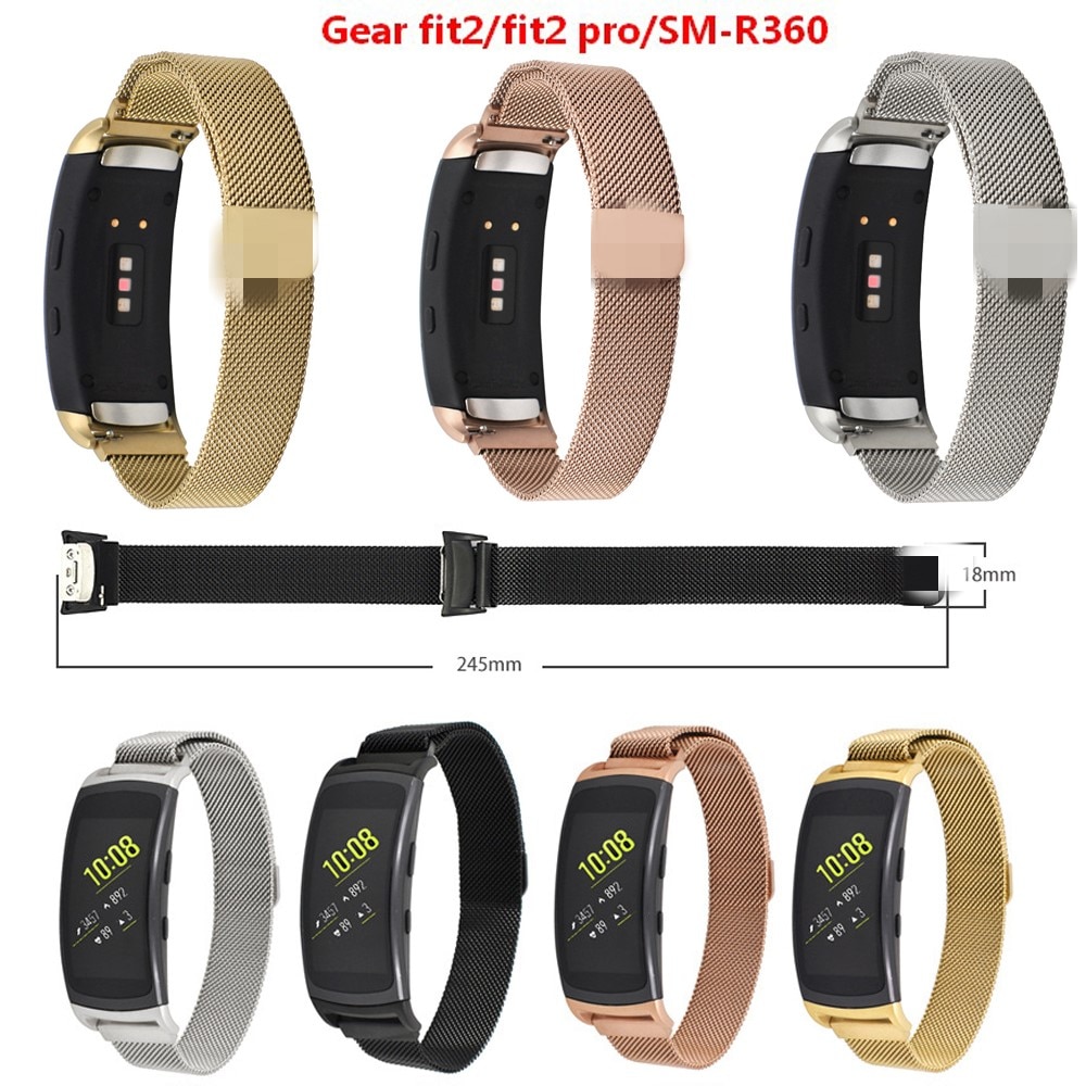 Comlyo Milanese Magnetische Lus Pols Band Voor Samsung Gear Fit 2 SM-R360/Fit2 Pro Band Armband Voor Samsung Gear fit2 Polsband