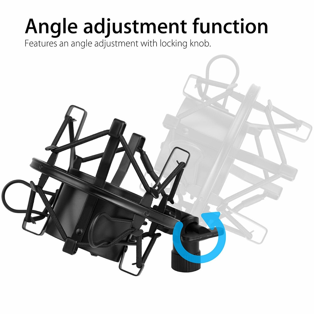 Practical Locking Knob Protective Microphone Shock Mount Mic Holder Studio Recording Condenser Clip Broadcast Spider Computer