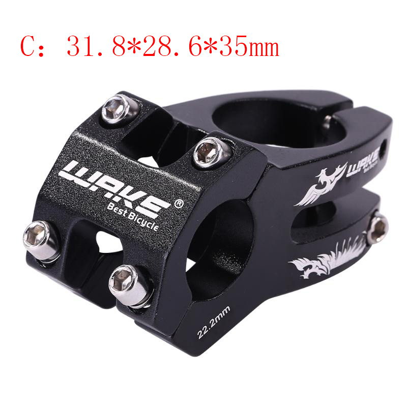 2020new WAKE Bicycle Stem Aluminum Alloy Short Handlebar Stem Riser Fixed adjustable Balance Walking MTB Bike Stem Bicycle Parts: C