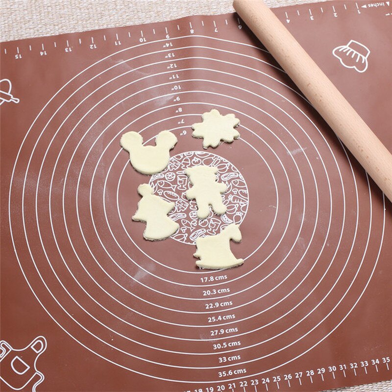 Non-stick Siliconen Verdikking Mat Rolling Deeg Liner Pad Gebak Cake Bakvormen Pizza Cake Board Keuken Bakken Accessoires