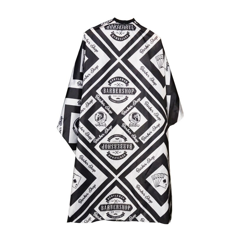 Frisörsäng mönster klippa hår vattentät tyg salong frisör cape frisör retro frisör tyg: Kort stil
