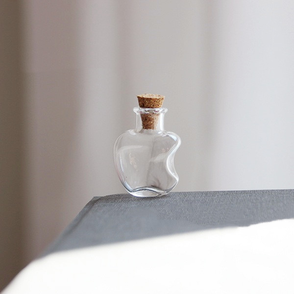 1/2/3 butelki szklane o różnych kształtach, małe butelki z korkami, z życzeniami uzdrawiania, szczęśliwego dryfowania, puste, małe słoiczki, dekoracja: 4xl / Jasnoszary