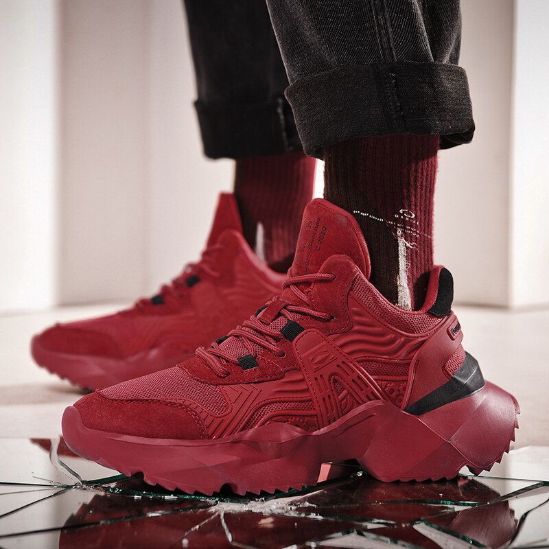 Men Platform Sneakers For Men Running Shoes Comfortable Thick Sole Outdoor Sport Sneaker Athletic Trainers Male Chunky Dad Shoes