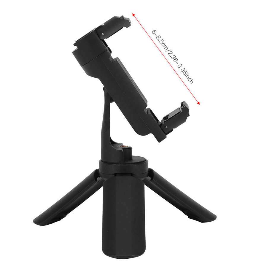 Mini Portable Folding Tripod Handheld Stabilizer with Horizontal Vertical Shooting Phone Clip Cold Shoe Mount for Live Vlogging