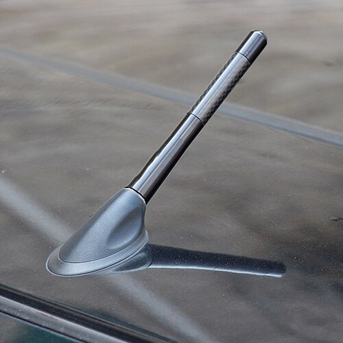 Auto Antenne Kohlenstoff Fiber Metall Kurz Geändert Radio Antenne für Universal- Auto Bausatz Neue