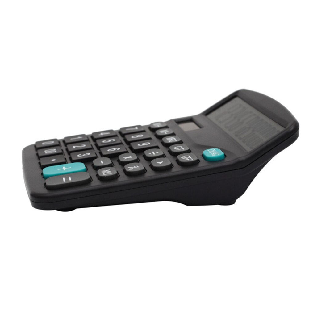 12-Digit Office Finance Calculator Calculate Commercial Tool Solar Battery Basic Electronic Calculator Solar Battery Dual Power