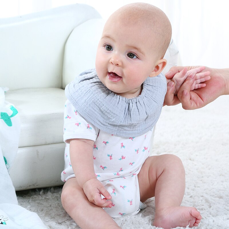 3 Pcs Slabbers Puur Katoen 360 Graden Burp Doeken Zachte Ademend Bandana Slabbetjes Voor Jongens Meisjes Mode Kraag Leuke sjaal Voor Kinderen