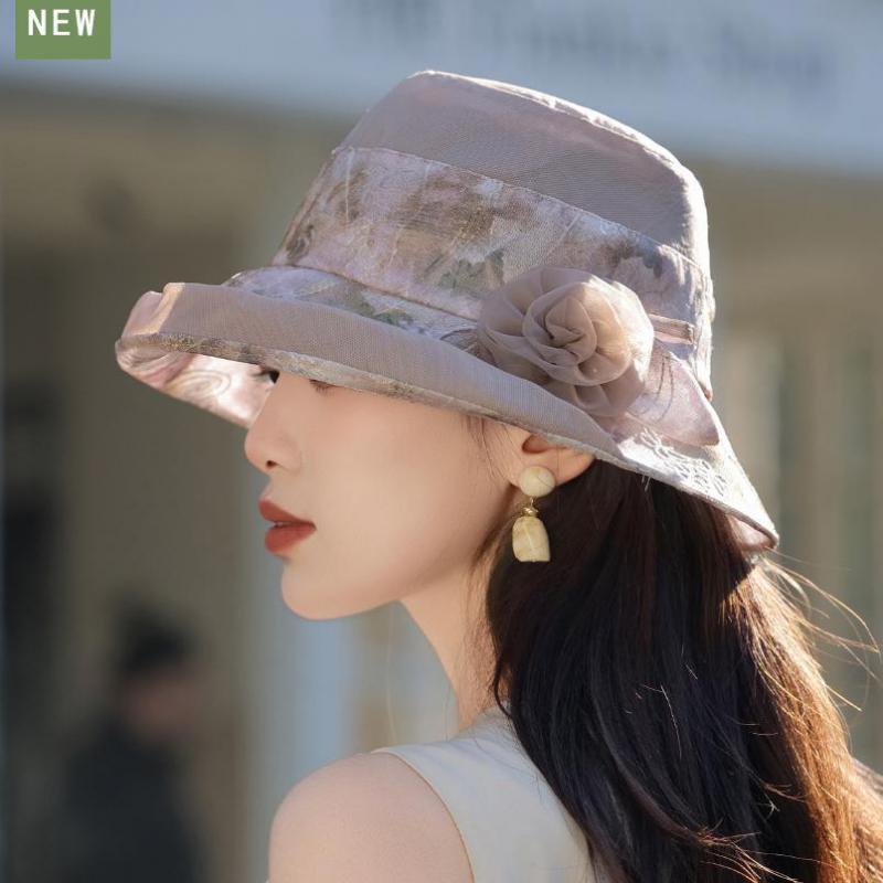 Dames Emmerhoed Zomerhoeden Voor Vrouwen Bloemenpatroon Ademend Zonnebrandcrème Zonnehoed Dames Outdoor Zonnescherm Zonnehoed Nieuw: Khaki