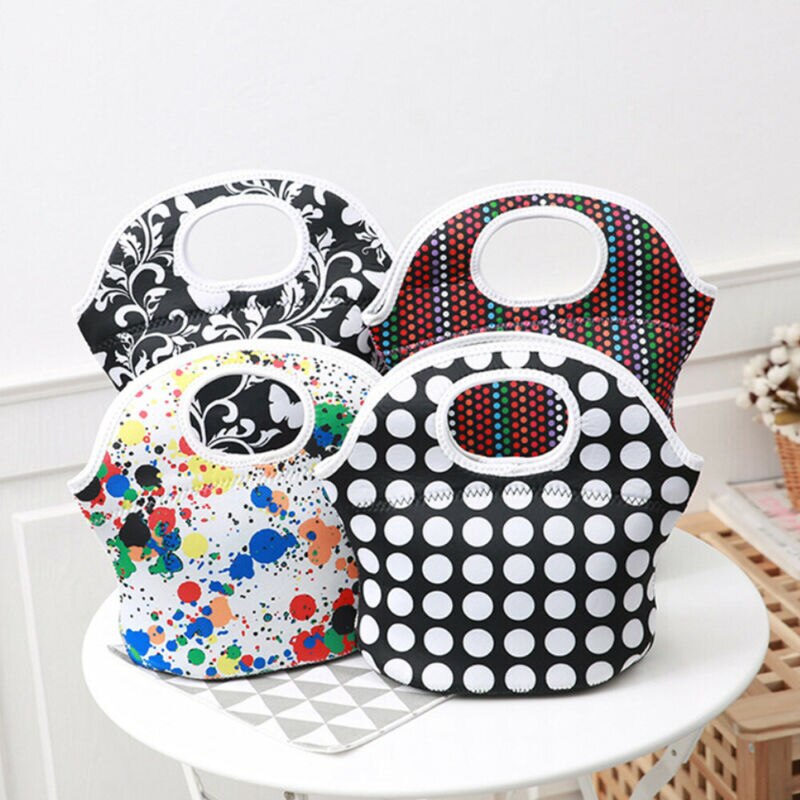 Lunch Bags Portable Insulated Thermal Cooler Lunch Box Carry Tote Picnic Case Storage Bag Print Approx 5L