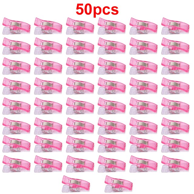 Sewing Clips DIY Crafts Plastic Clamps Colorful Safety Plastic Clamps Fabric clip hemming clip sewing tools sewing accessories: E66-JZ-BF50