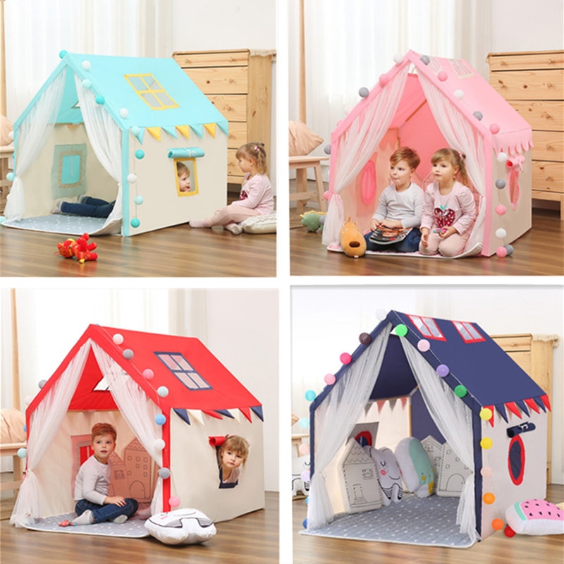 Tenda da castello per bambini all'aperto coperta Oversize per bambini pieghevole Playhouse portatile finta Play House tenda portatile Ocean Balls Pool