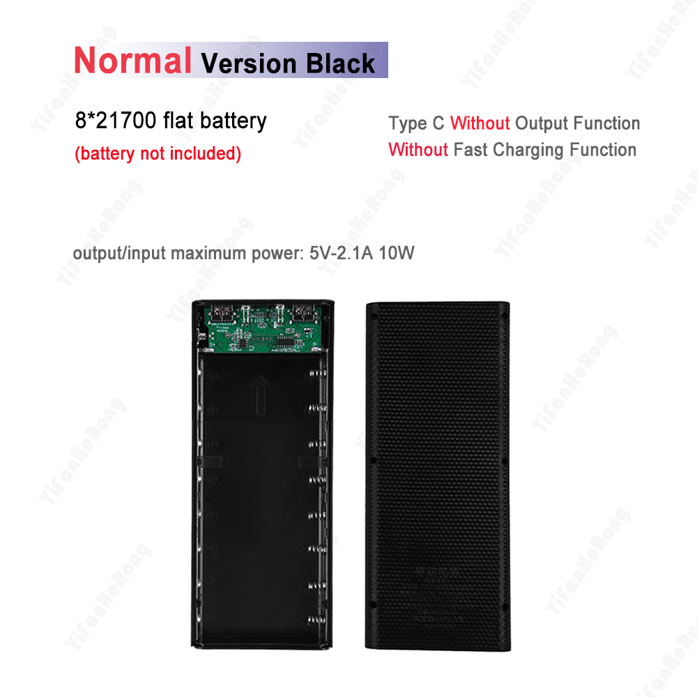 22,5 W carga rápida inalámbrica 21700 caja de almacenamiento de batería QC PD 8*21700 caja de banco de energía desmontable sin batería: Rosa
