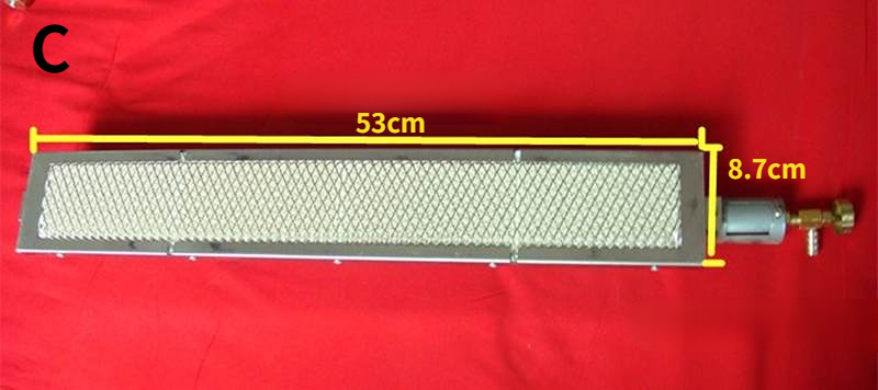 Gasgrill infrarød brænder udskiftning brand energibesparende brænderplade komfurkerne rektangulær: Indigo