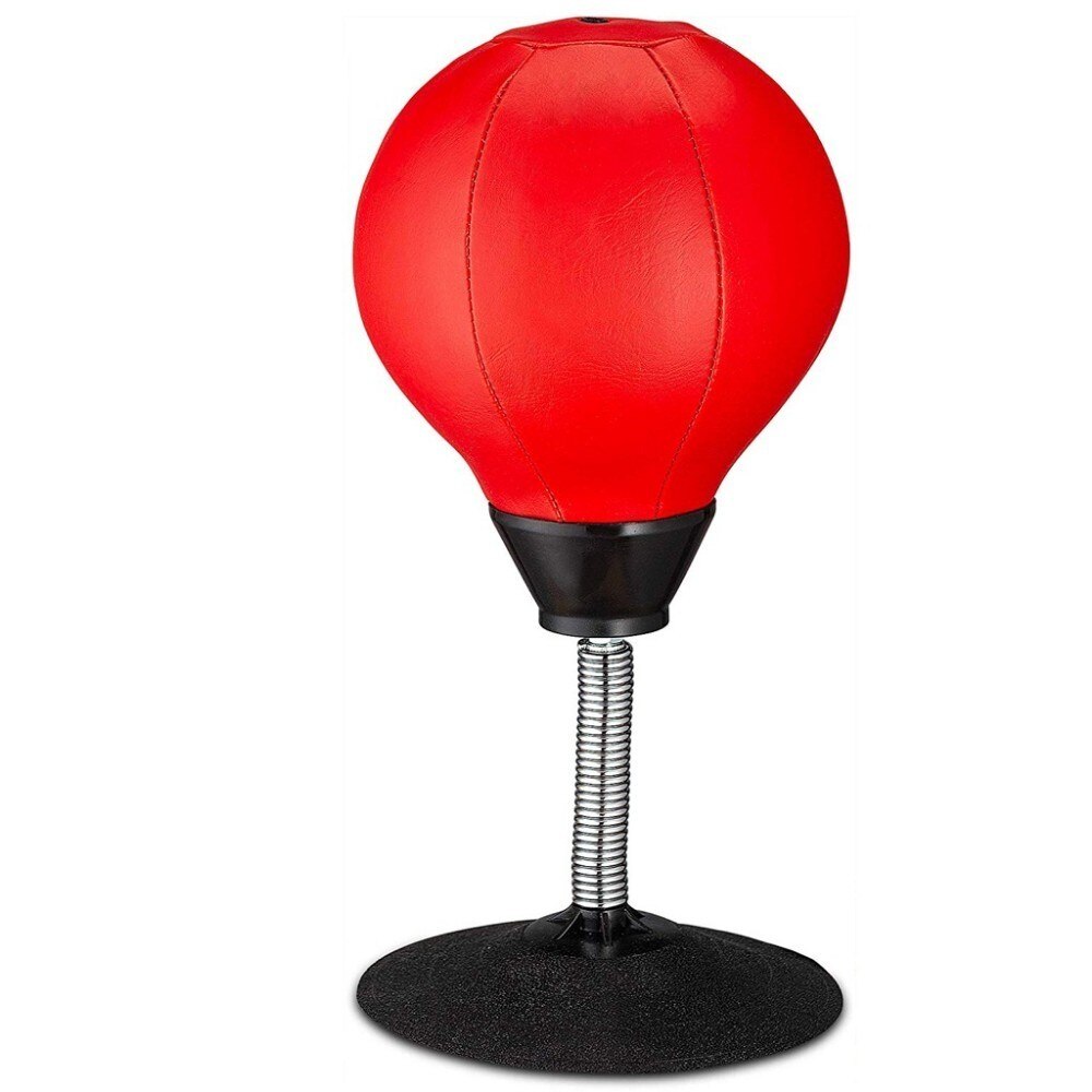 PU Desktop Boxing Ball Stress Relief Fighting Speed Reflex Training Punch Ball for Muay Tai MMA Exercise Boxing Sports Equipment: Red