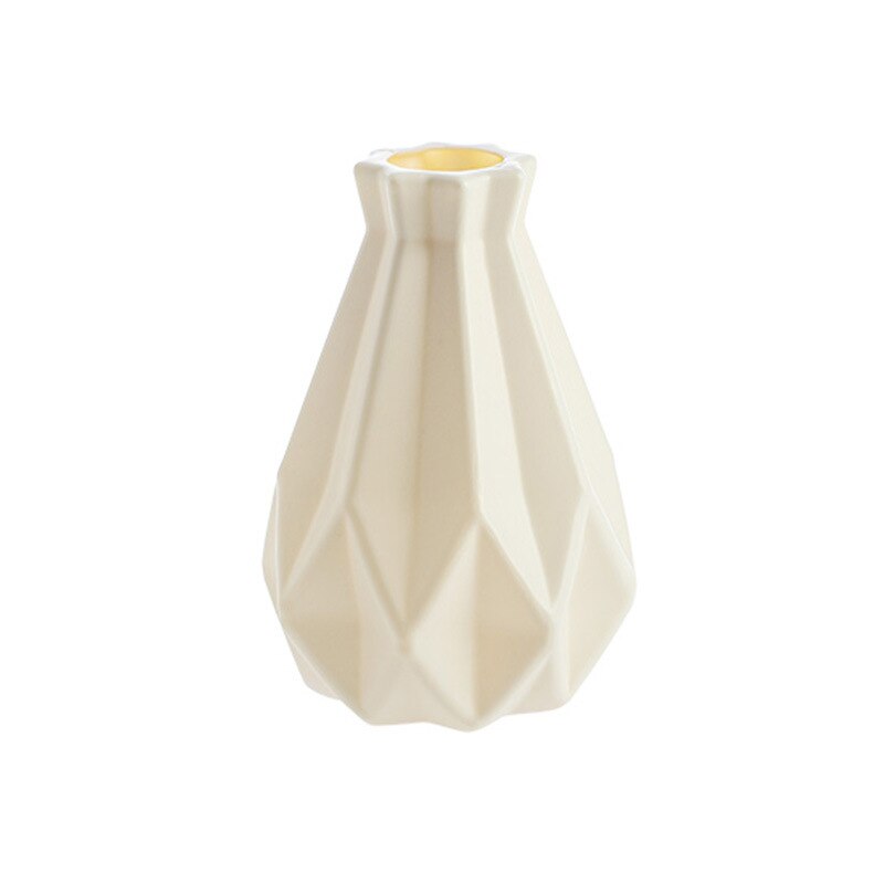Plastic Bloem Vaas Decoratie Thuis Witte Vazen Imitatie Keramische Vaas Bloempot Decoratie Nordic Stijl Bloem Mand Vazen: BGZ-BAIS