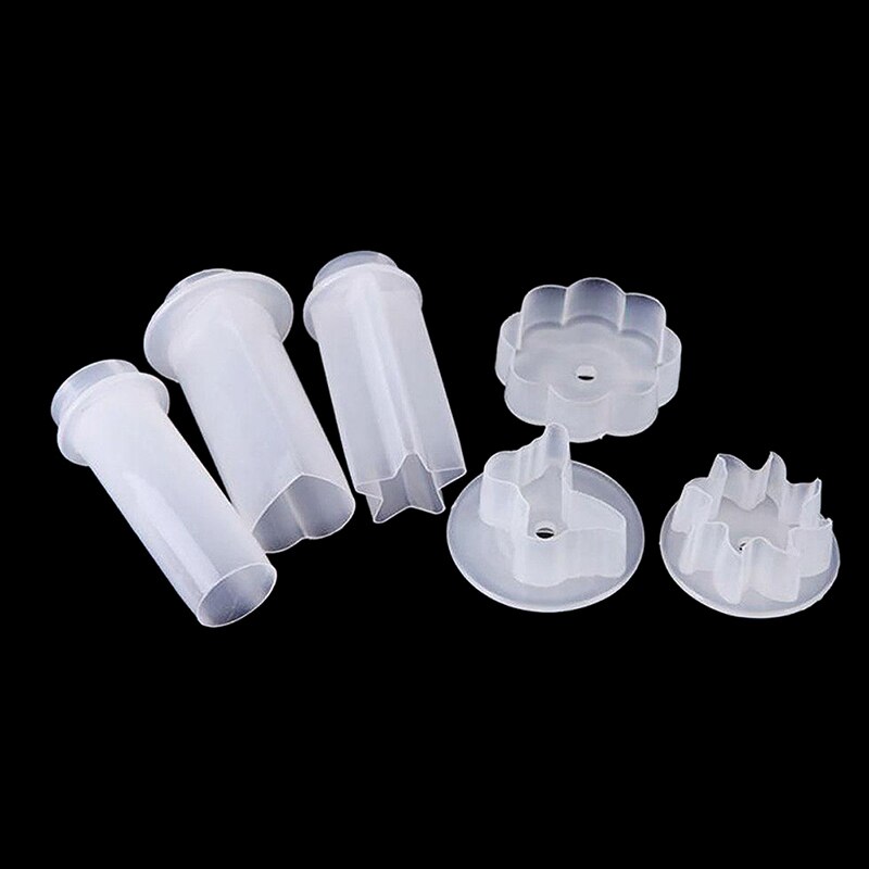 1set Fruit Cake Cutting Vegetable Food Decor Tools Food Decorator Kitchen Gadgets Accessories Tools DIY Push Pop Shaper Cutter