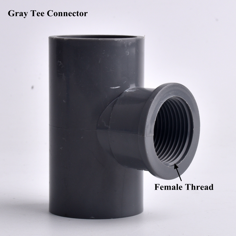 1/2 "3/4" 1 "Binnendraad Tot 20-32mm PVC Elleboog Pijp Connector Eindkap, aquarium Aquarium Tuin Watering Tee Buis Gezamenlijke Fittings: WHITE / 1''