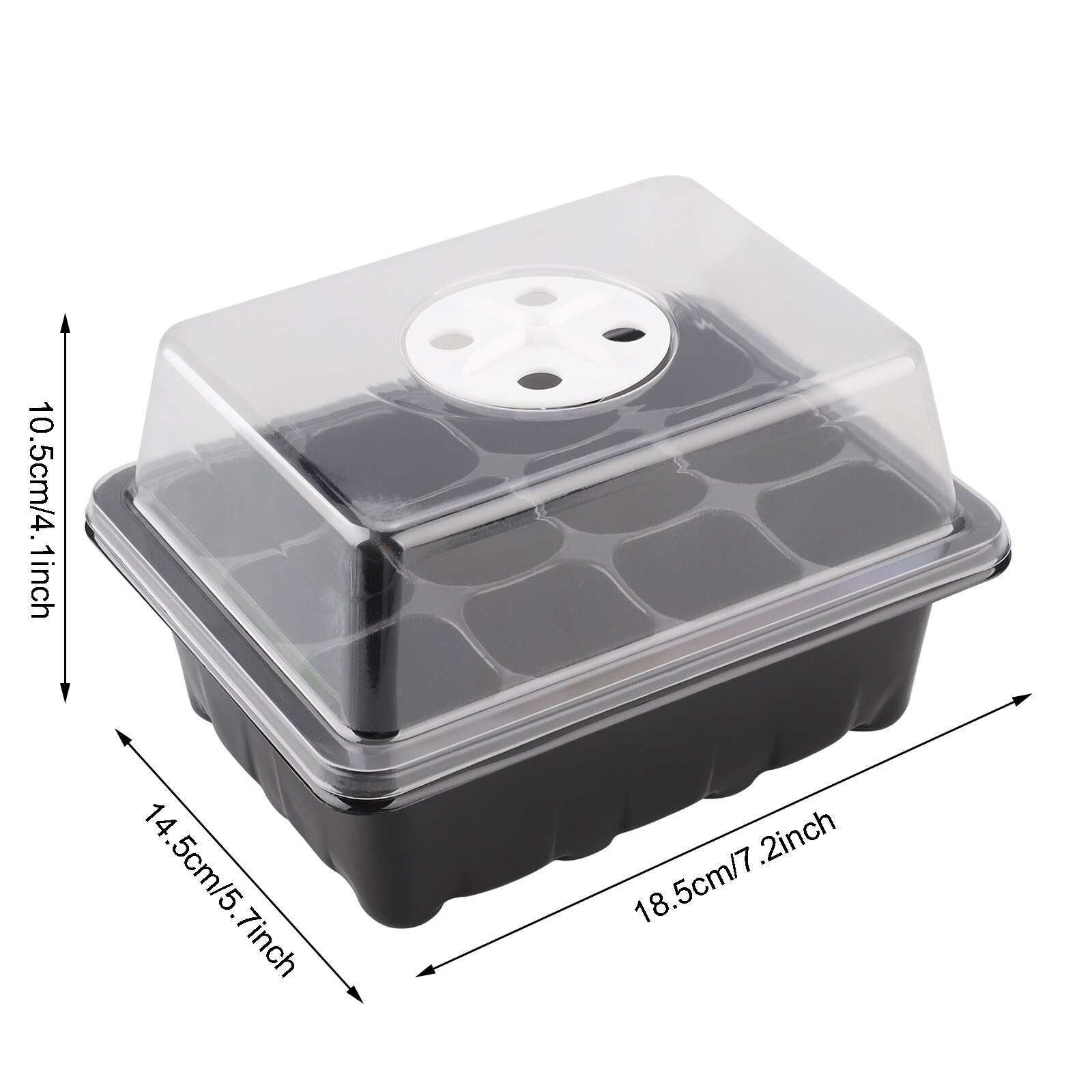 Seedling Box Seedling Propagation Kit Seedling Starter Tray Set Humidity Vented Domes Plant Lables 6 Cells Plant Growth Tray