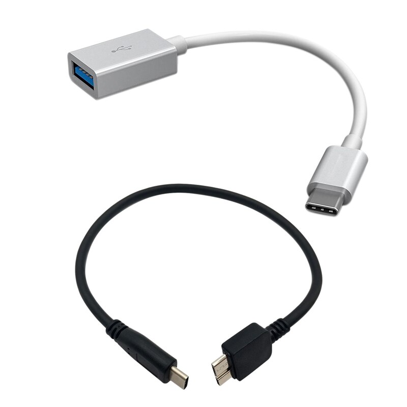 2 Stuks Type C Adapter, Usb C Tot Een Vrouwelijke Otg Kabel, USB-C Onderweg Converter Voor En Andere Apparaten Met Type C Usb-