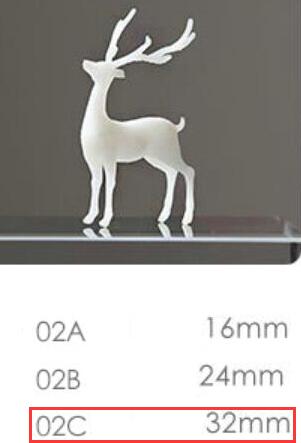 3D Mini Deer Stuff Miniature Craft Elk Resin Charms Jewelry DIY Epoxy Resin Pendant Fillings: 2C
