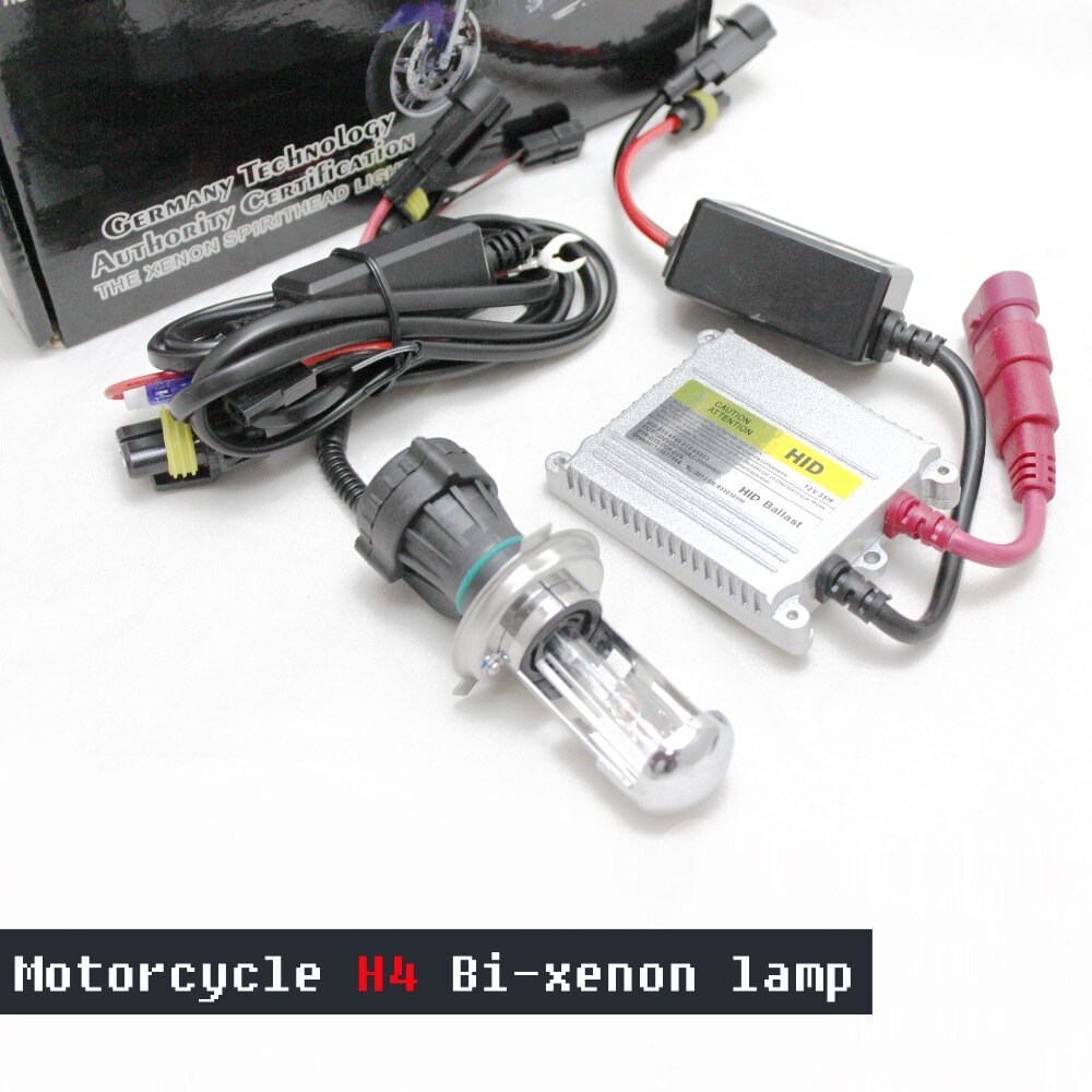 Top motorcykel  h4 bi- xenon lampe 35w h4 hi/ lav xenon lys med ballast højt hele kropssæt