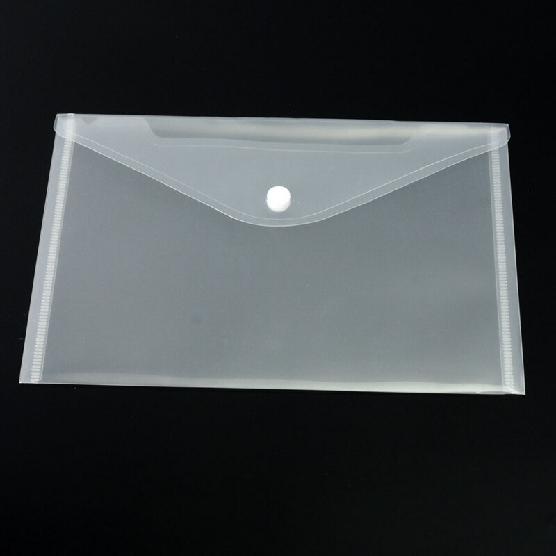 12pcs/set Transparent Plastic A5 Folders File Bag Document Hold Bags Folders Filing Paper Storage Office School Supplies