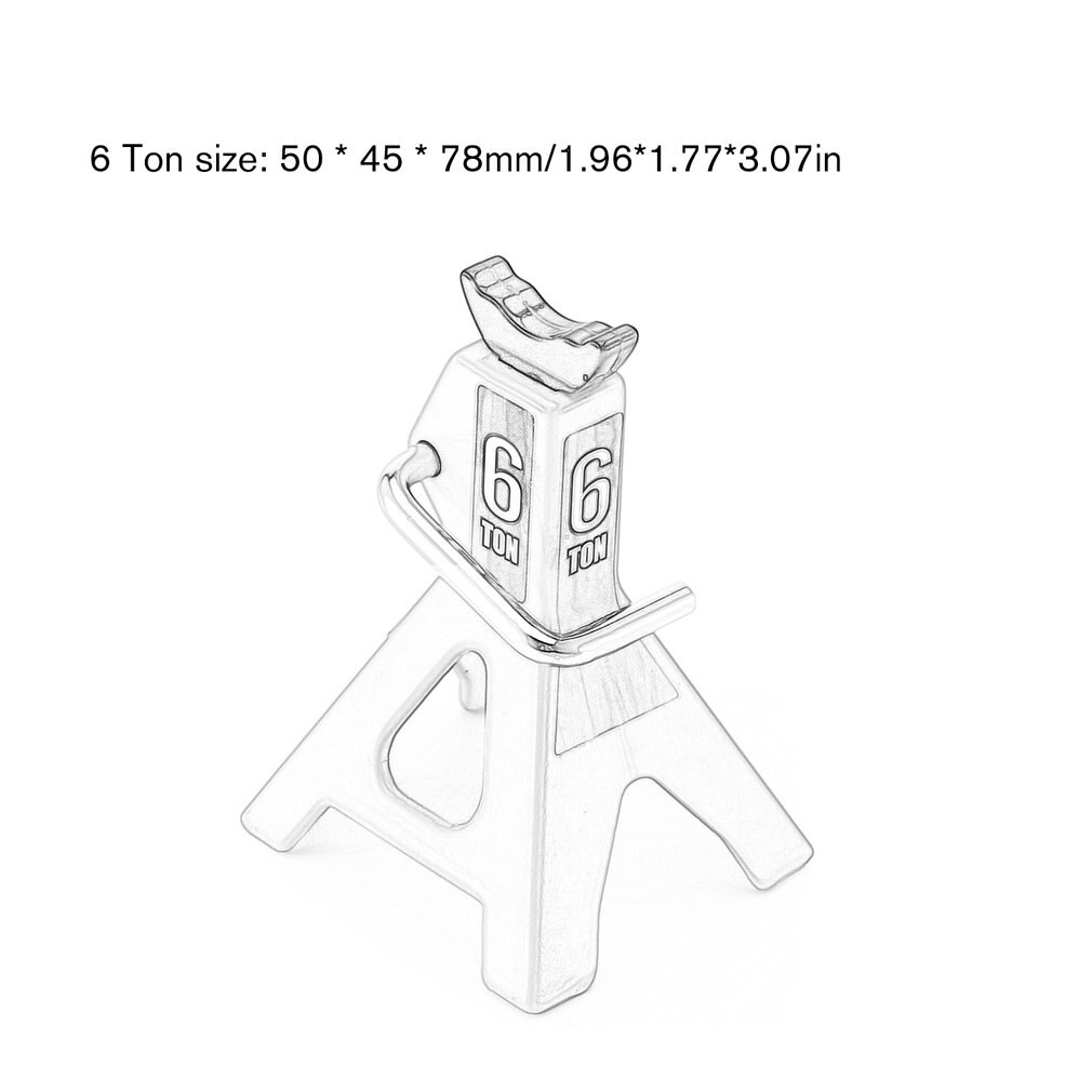 6 Ton Schaal Metalen Simulatie Hoogte Jack Stand Reparatie Tool Voor 1/10 D90 Axiale Wraith SCX10 Crawler Rc Off-road Auto