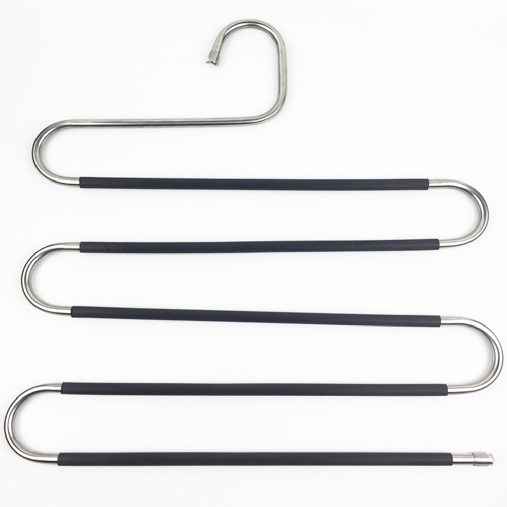 Vijf S-Type Lagen Broek Hanger Hangers Ruimtebesparend Kleding Broek Antislip Closet Organizer Voor Sjaal jeans Kleding Handdoeken: 1pc