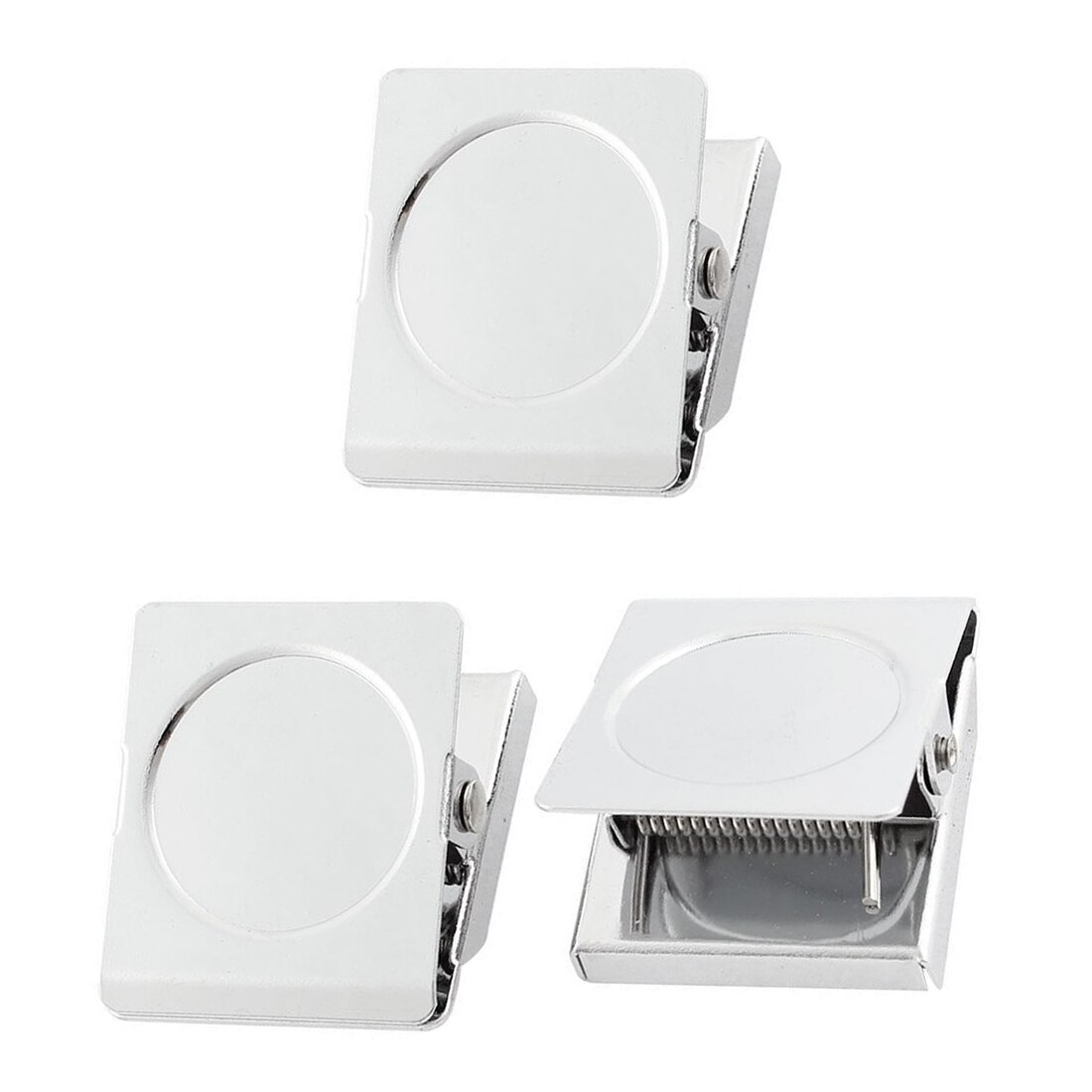 Refrigerator Spring Loaded Magnetic Wall Clip Memo Note Holder 3pcs