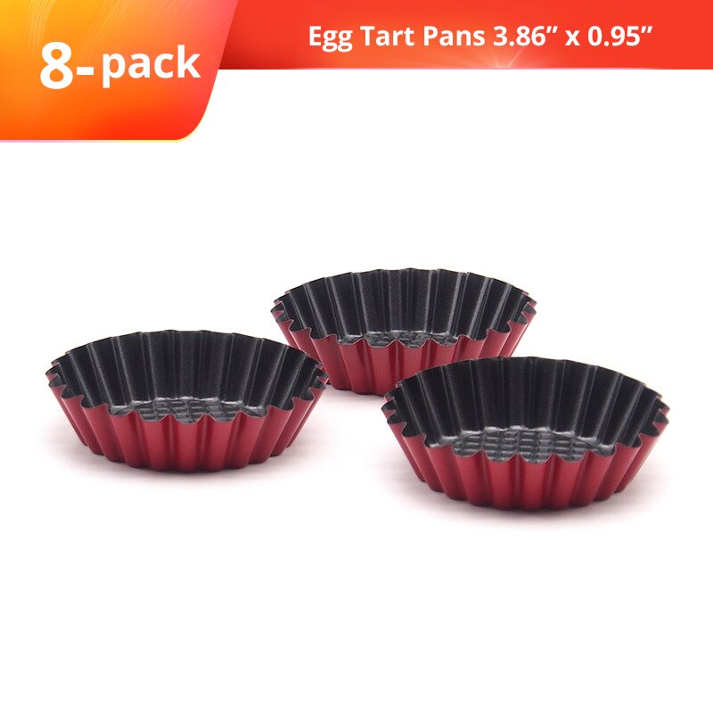 8 piece of set flower shaped Egg Tart pie plate tart chrysanthemum cake mold: Set of 8