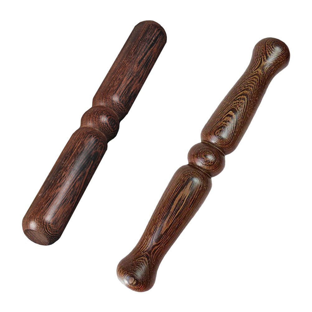 2Pcs Household Tai Chi Stick Wooden Kungfu Training Stick Tai Chi Ruler Kungfu Exercise Stick