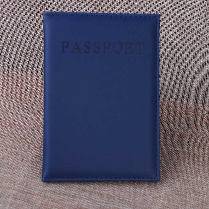 BONAMIE 11 Farben Unisex Reisepass Abdeckung Für Weibliche Pu Leder Grün Reisepass Männlichen Mädchen Reise Deckt für Pässe: Dark Blue