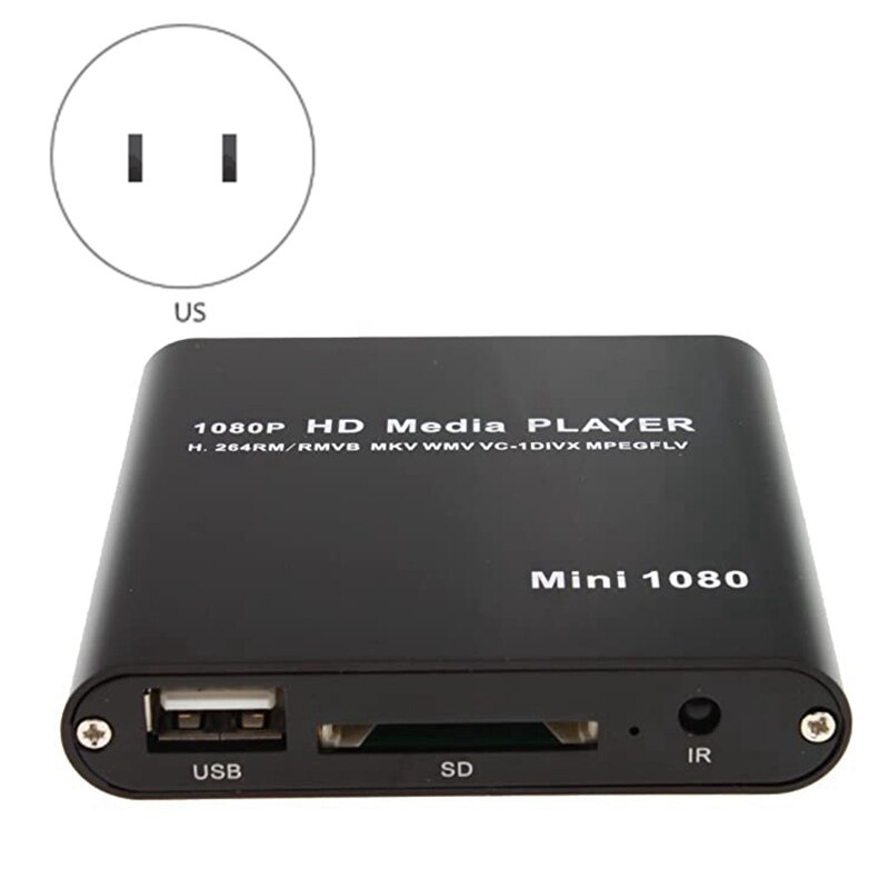 1080p multimediaspeler mini mmc home o volledige  hd 1080p multimediaspeler tv-box met afstandsbediening