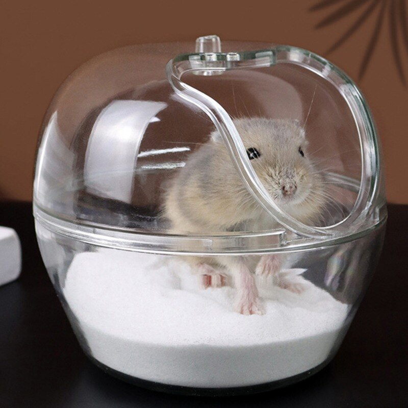 Hamsterbur badekar sandbad badekar tilbehør hamstergnager avtagbar sandbadeboks akryl plast kjæledyrbadekar