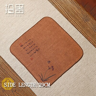 Serviette chinoise en coton et lin épais, petite table à thé, absorbante, Zen, tapis de vaisselle: 02