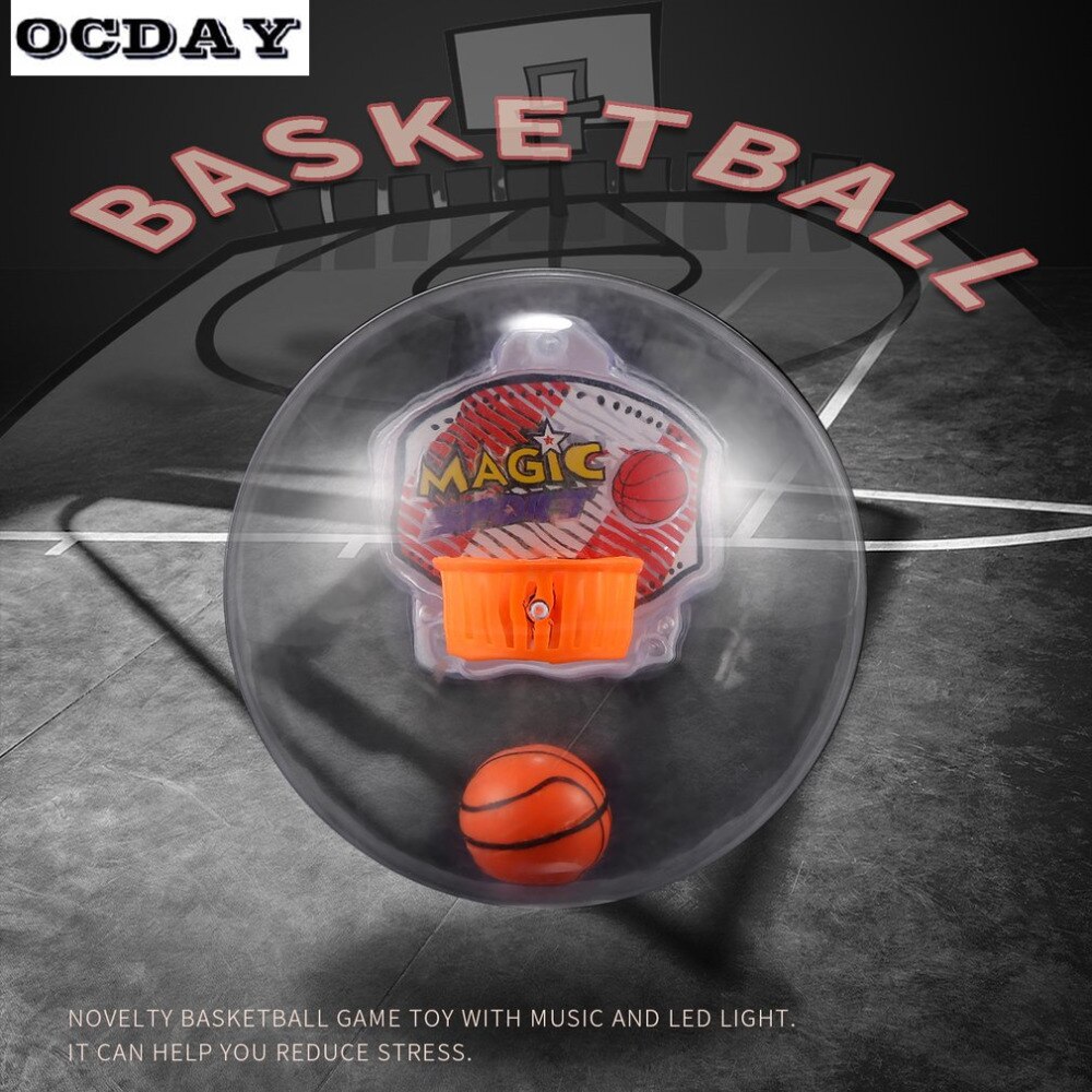 OCDAY Basketball Spielzeug für freundlicher Erwachsene Basketball Spiel Angst betonen Schießen Spielzeug LED Licht Musik Handheld Basketball Maschine